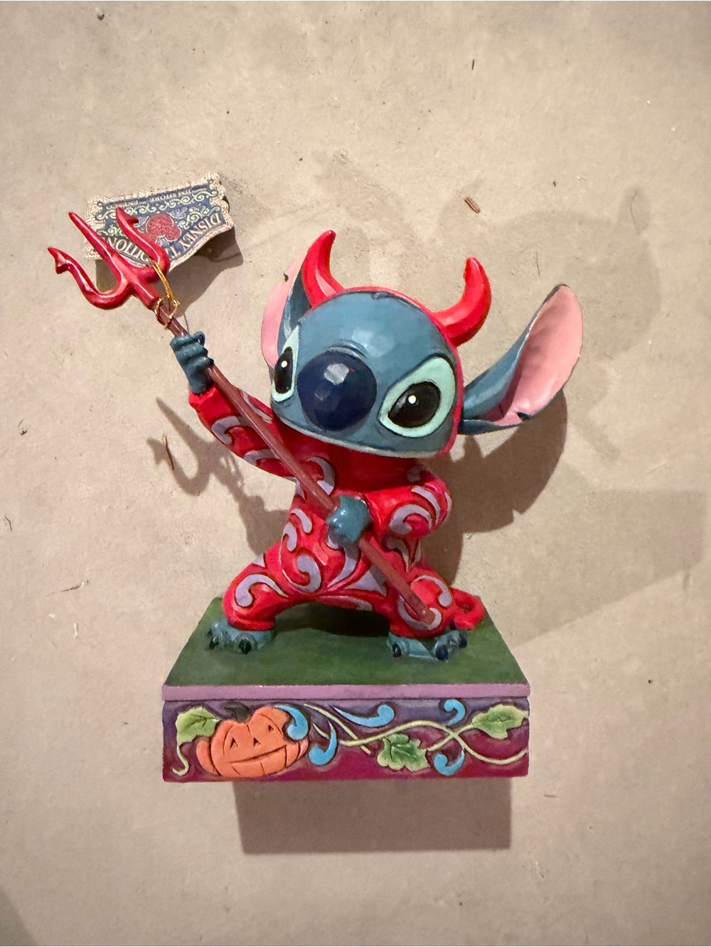 Disney Blue and Red Stitch Devil Figurine Halloween Accent